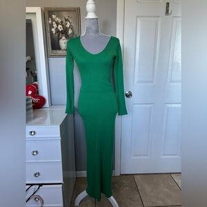 Olive & Oak Vibrant Green Long Sleeve 2 piece set